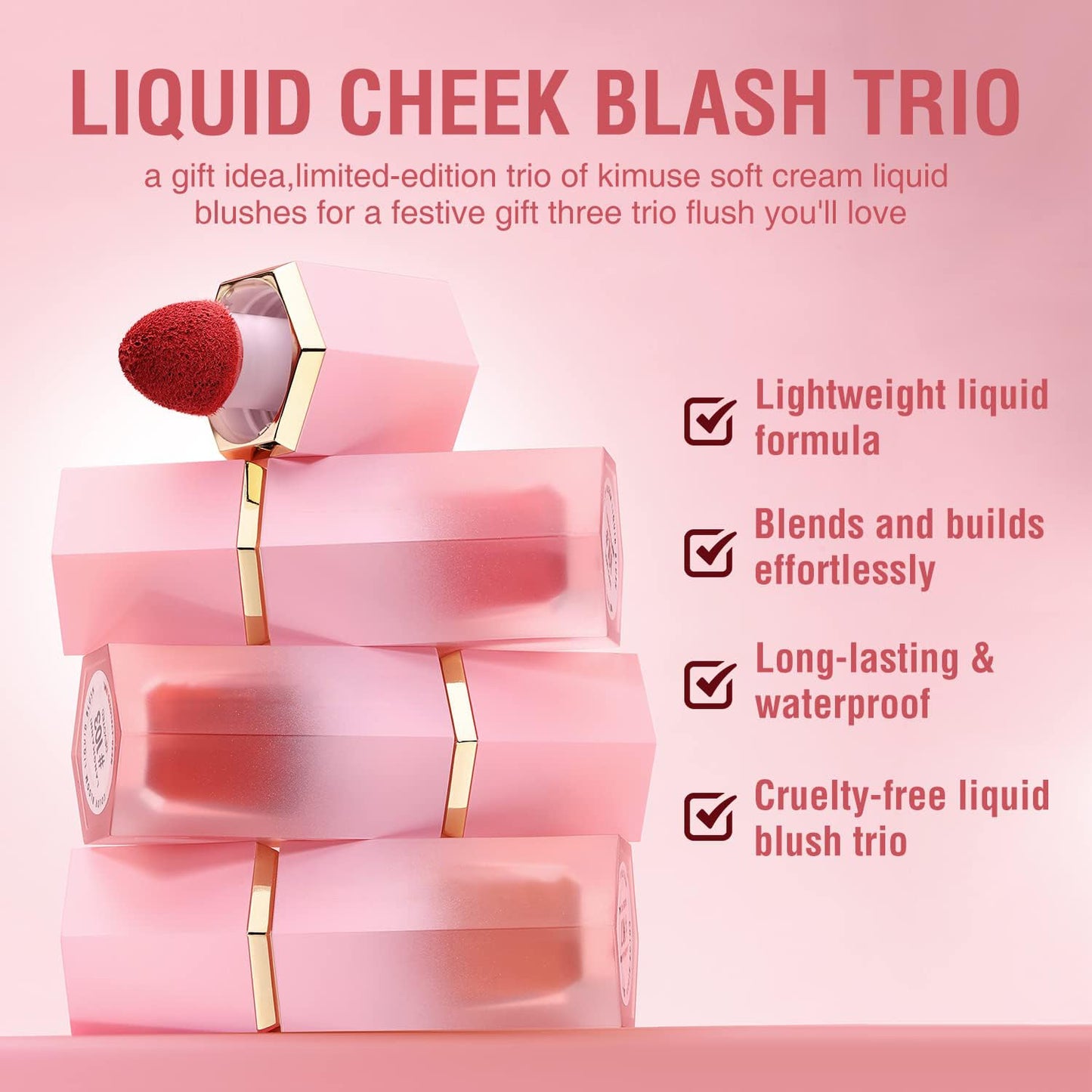 Cheek Gel Cream Liquid Blush Makeup, Soft Lightweight Breathable Feel, Long-Wearing, Smudge Proof, Natural-Looking, Skin Tint Blush Makeup (#108 SWIPE RITUAL)