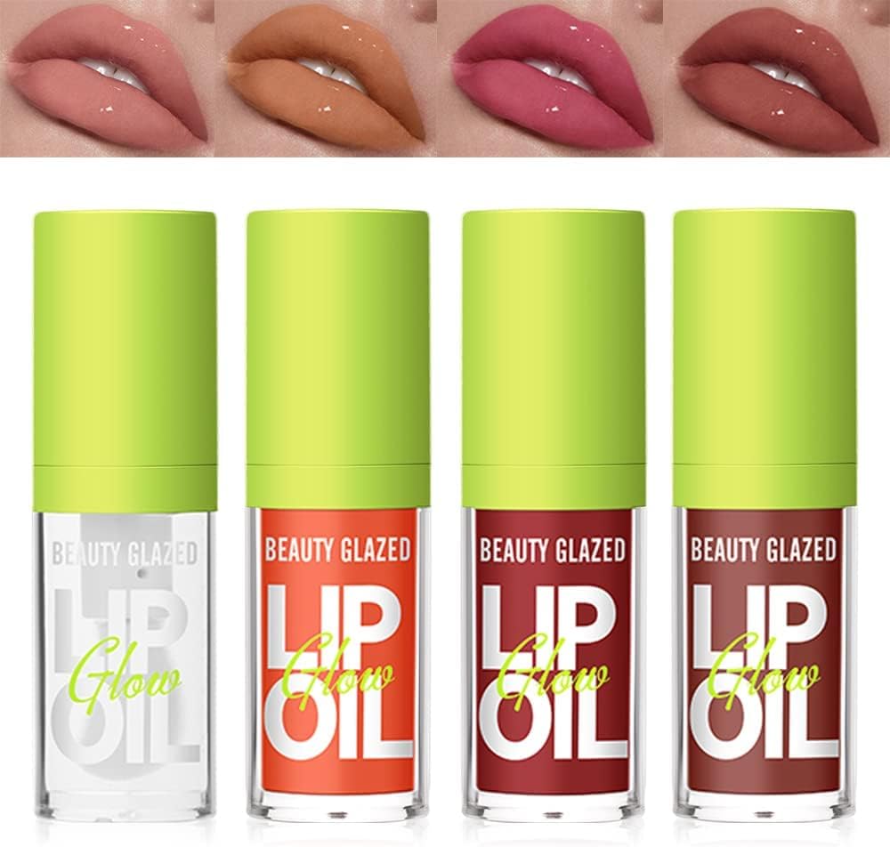 Moisturizing Lip Oil, Hydrating Gloss Tinted Lip Balm Transparent Lip Care, Long Lasting Lip Gloss Repairing Lip Lines and Prevents Dry Cracked for Lip Care (108)